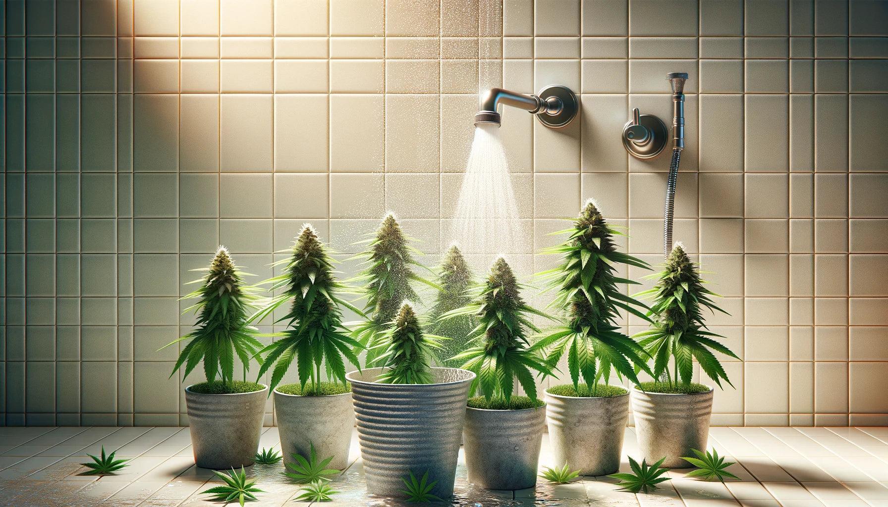Cannabispflanze spülen Bannerbild