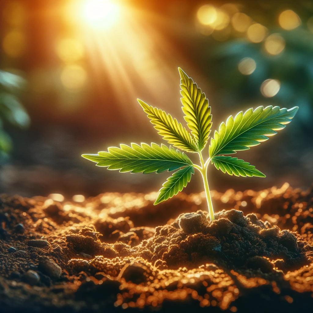 Cannabis-Sämlinge und Sämlingsphase