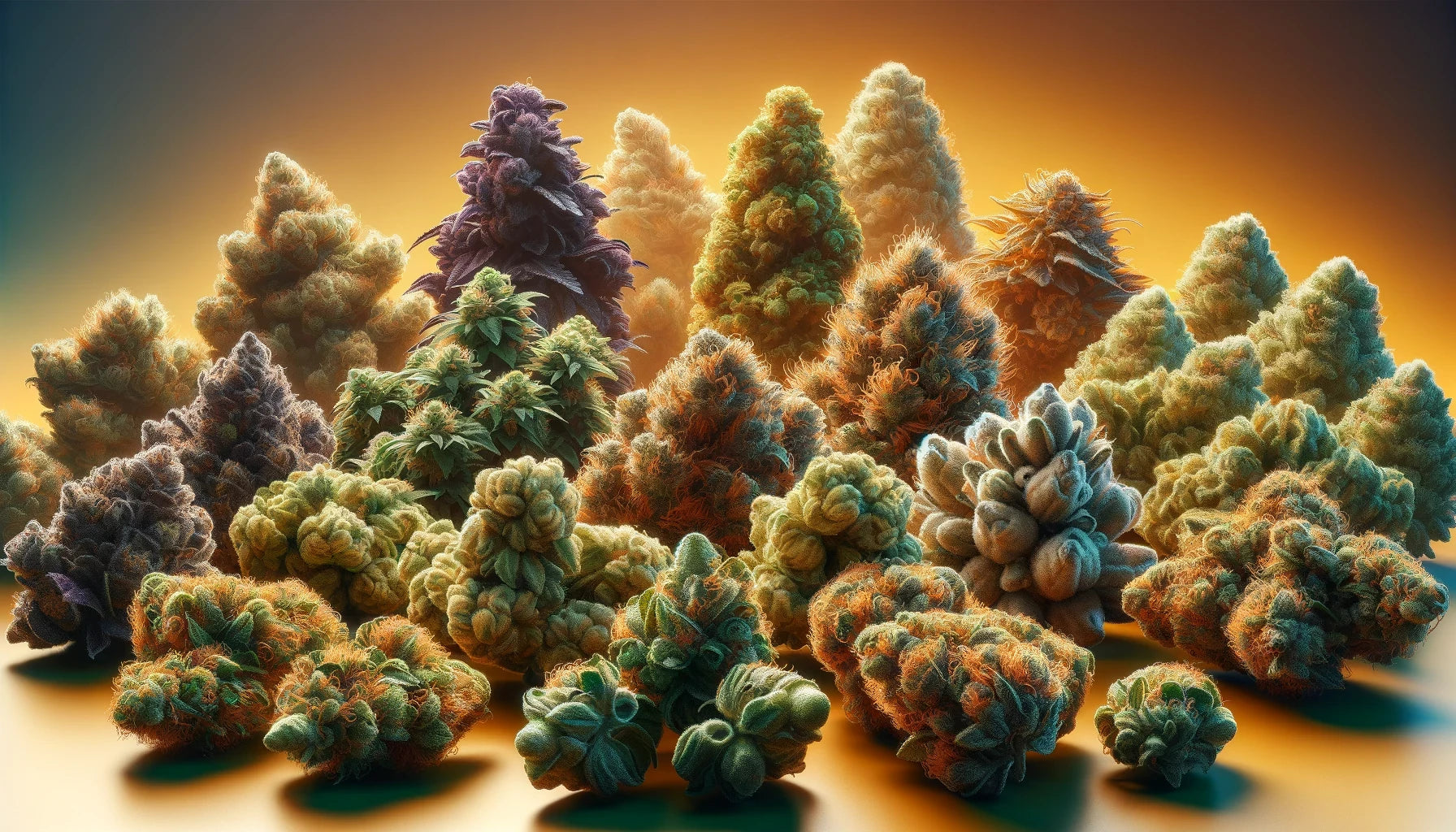 Verschiedene CBD Blueten