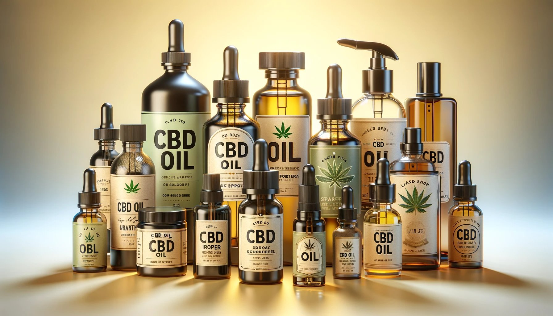 CBD Öle in unterschiedlichen Größen
