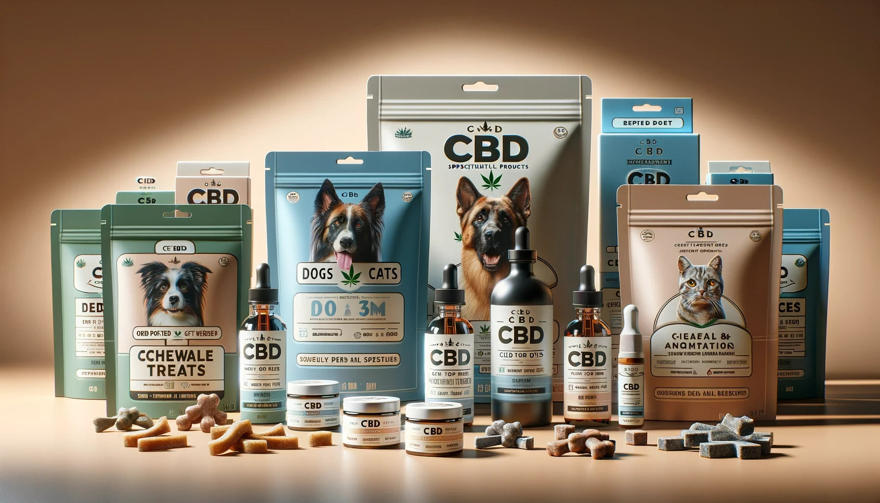 CBD Futter fuer Tiere mit Leckerlies