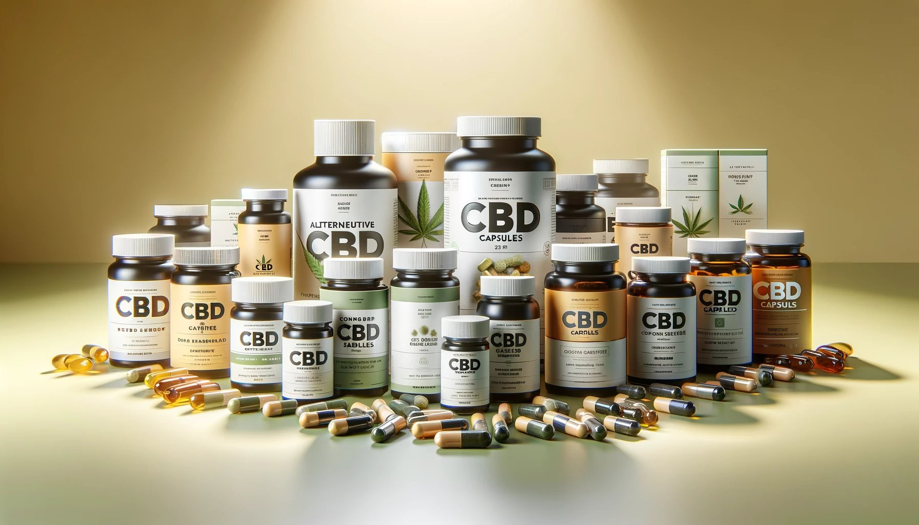 CBD Kapseln in unterschiedlichen Groeßen