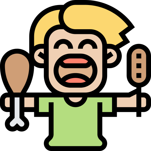 Icon Appetit Junge mit Essen