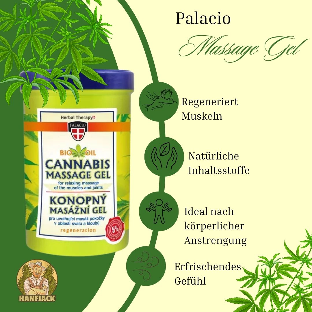 Palacio Cannabis massage gel regenerating - 380ml can