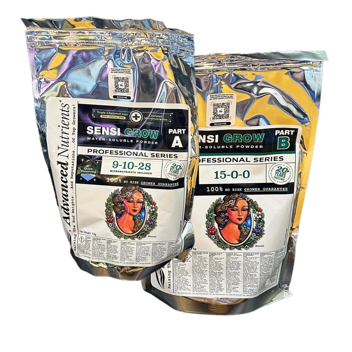 Advanced Nutrients Sensi Grow Professional, water-soluble powder, Part A and B, 500g, 1kg, 5kg or 10kg each