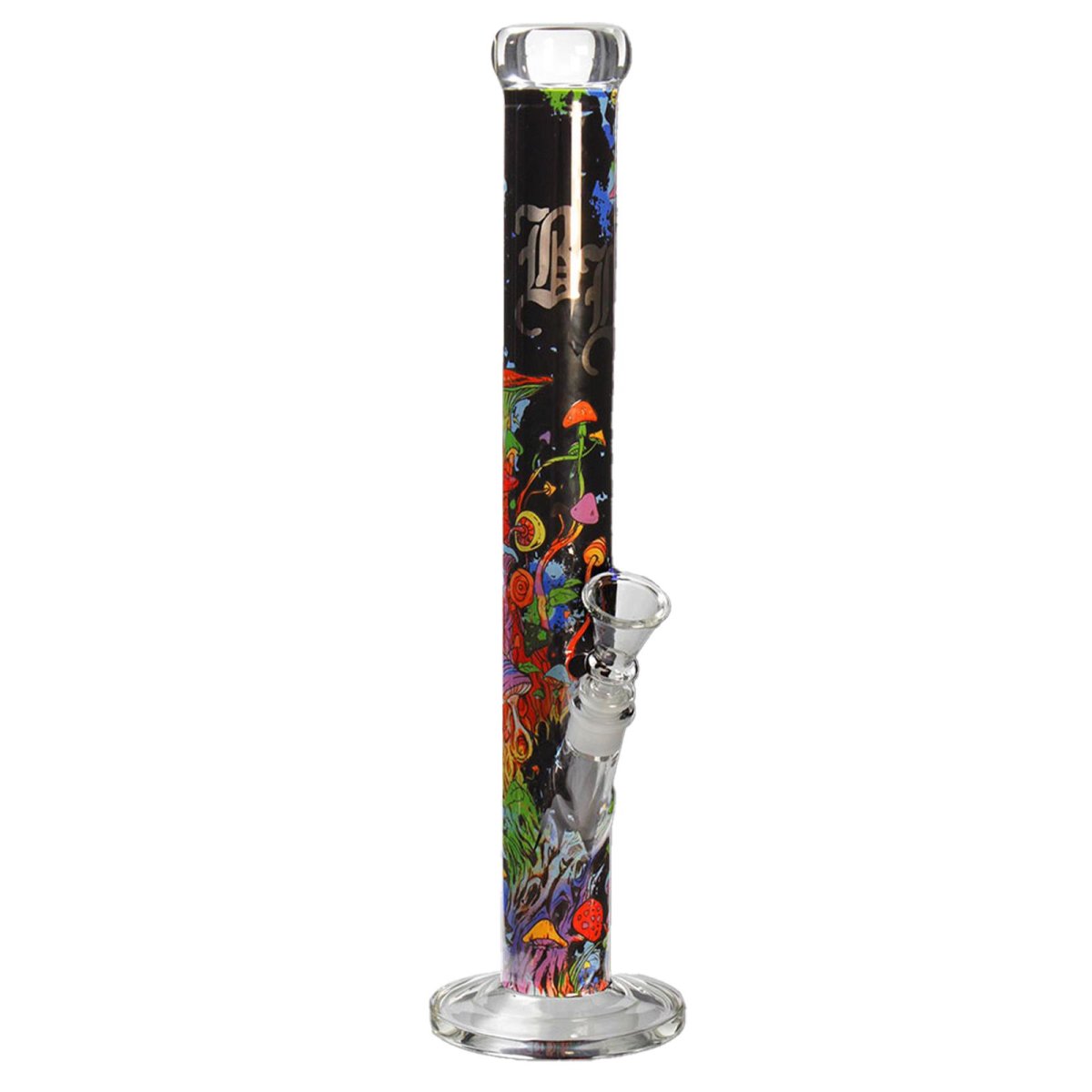 Black Leaf Mushroom Tree Glass Bong