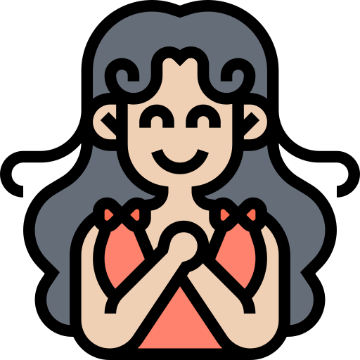 Icon Ermunterung Frau mit verschraenkten Armen