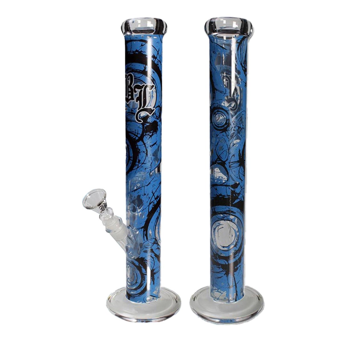 Black Leaf Cylinder Bong Vortex