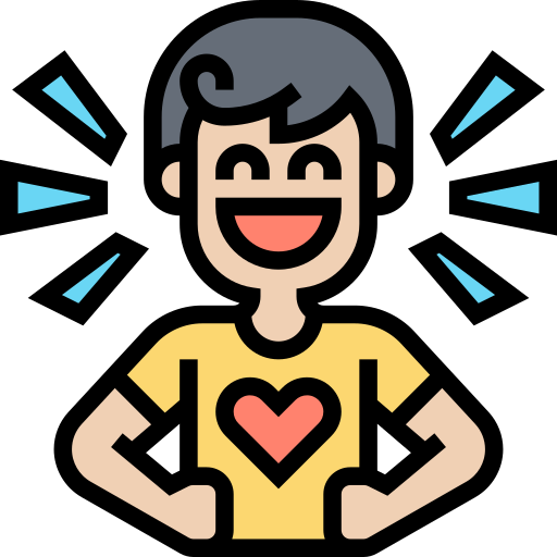 Icon Effekt Freude - freudiger Junge