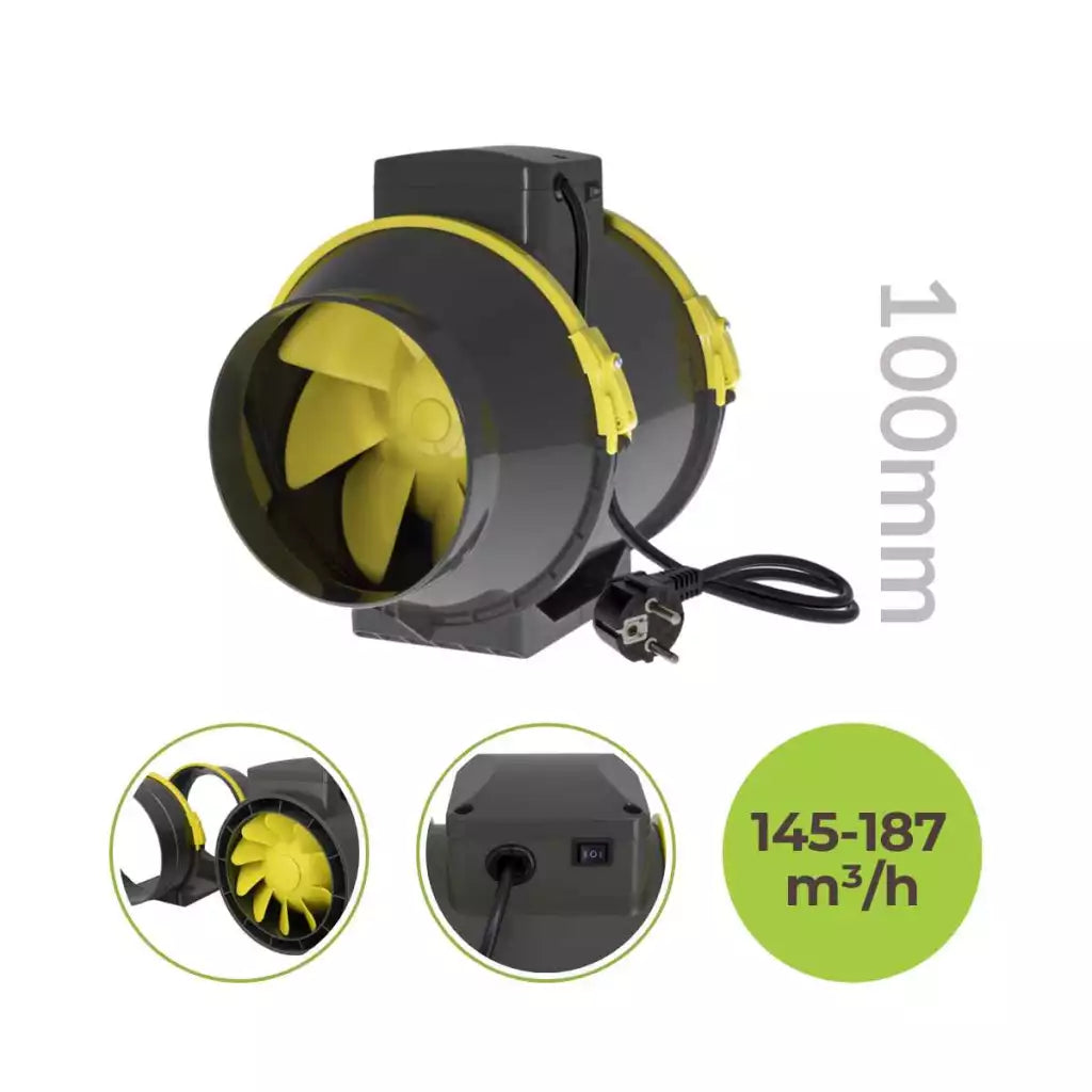 Fan Ø100mm 187 m³/h 2-stage PROFAN TT Garden Highpro