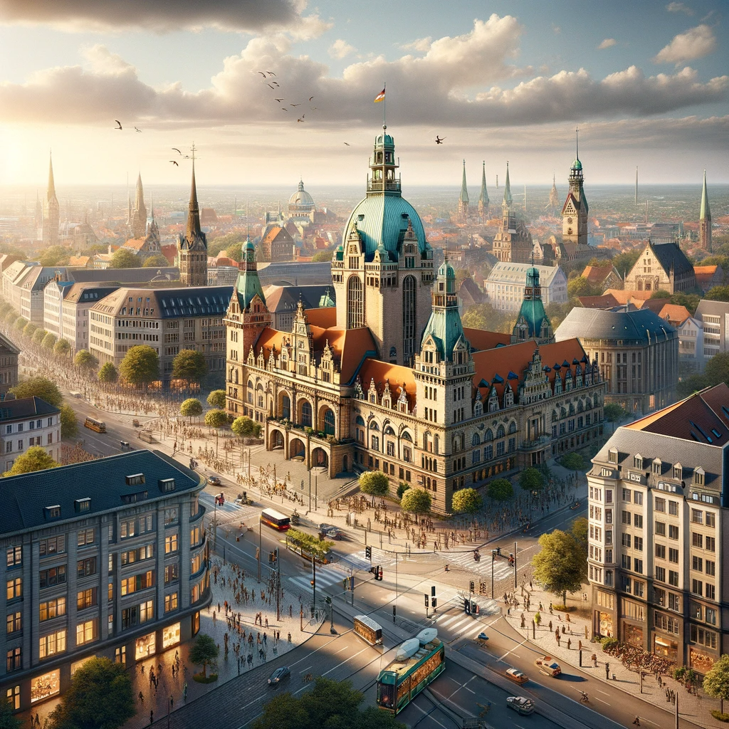 Hannover in Niedersachsen an belebtem Tag