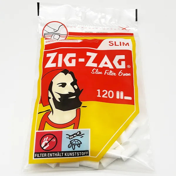 Zig-Zag Slim Filter 6mm 120 Stück - 1 Packung