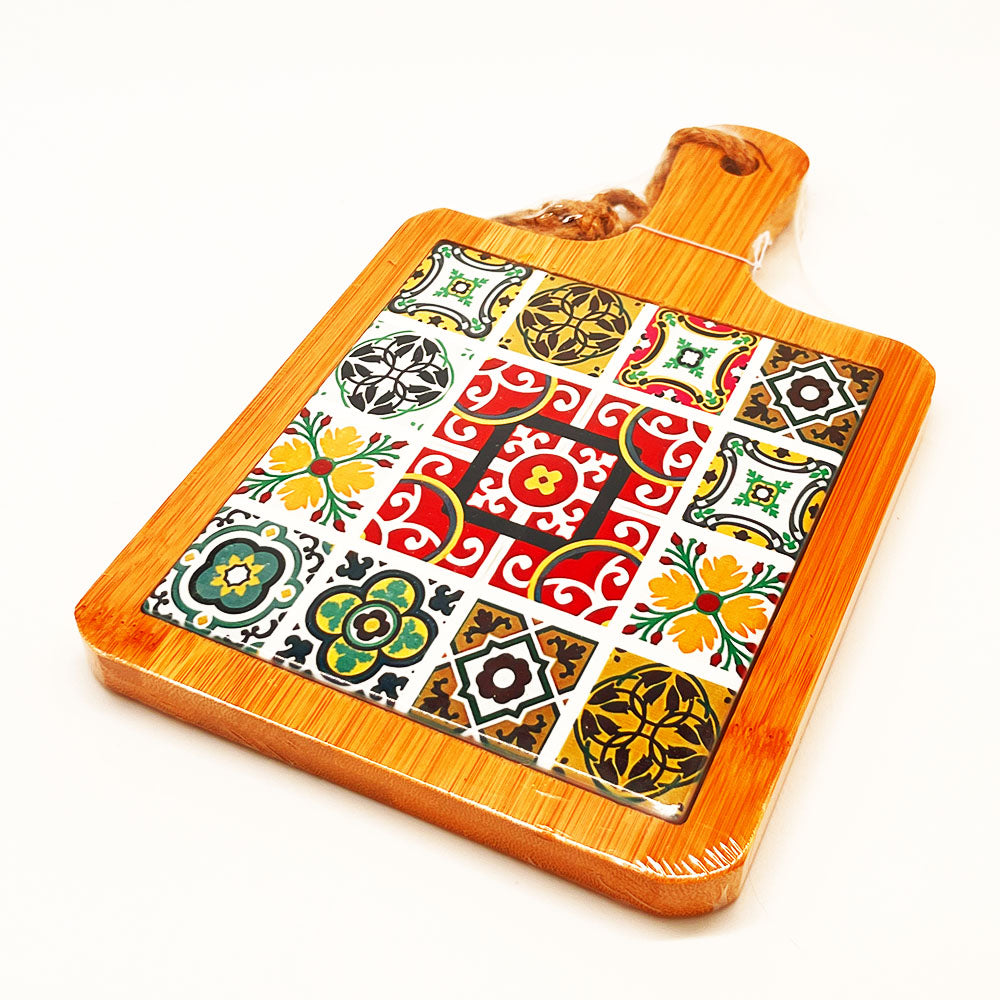 Ceramic and bamboo cutting board - various designs - Pattern 1