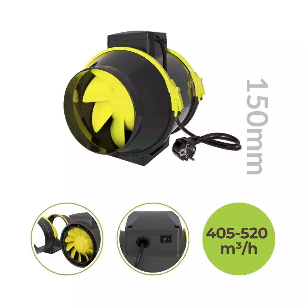 Lüfter Ø150mm 520 m³/h 2-stufig PROFAN TT Garden Highpro