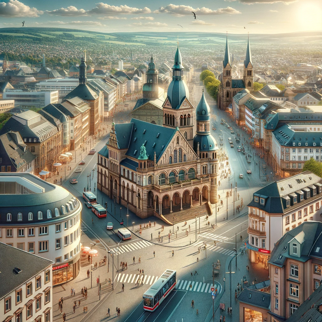 Belebte Innenstadt Saarbruecken