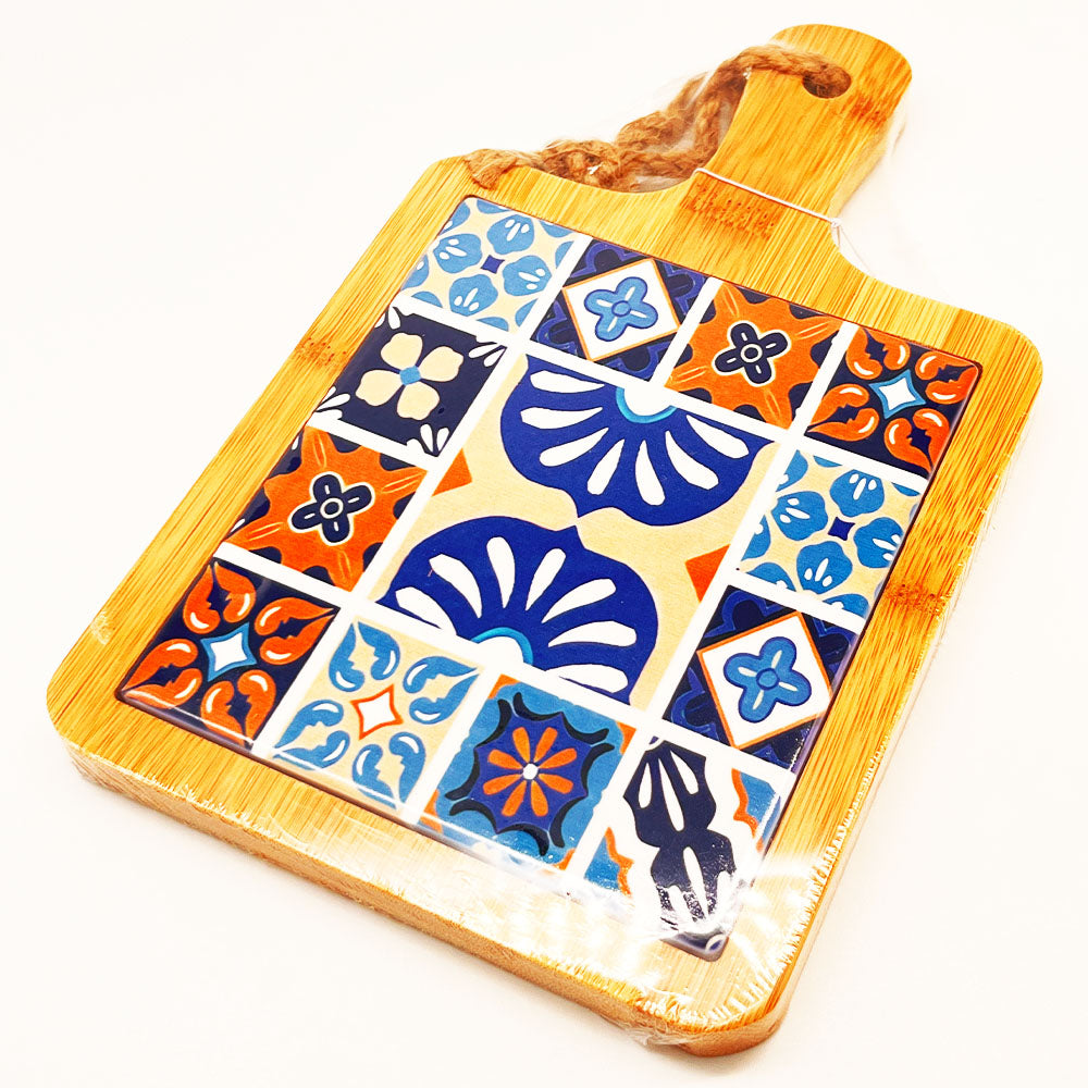 Ceramic and bamboo cutting board - various designs - pattern 3
