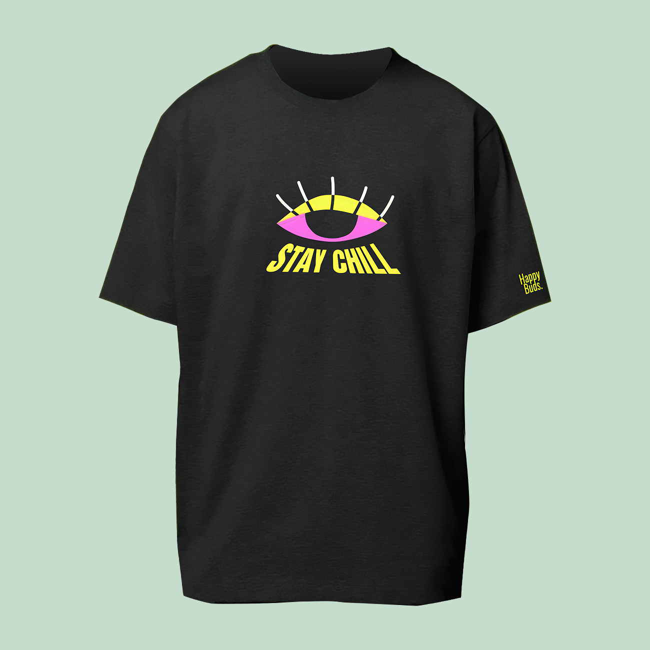 "StayChill" HappyBuds - TShirt dunkelgrau meliert XS