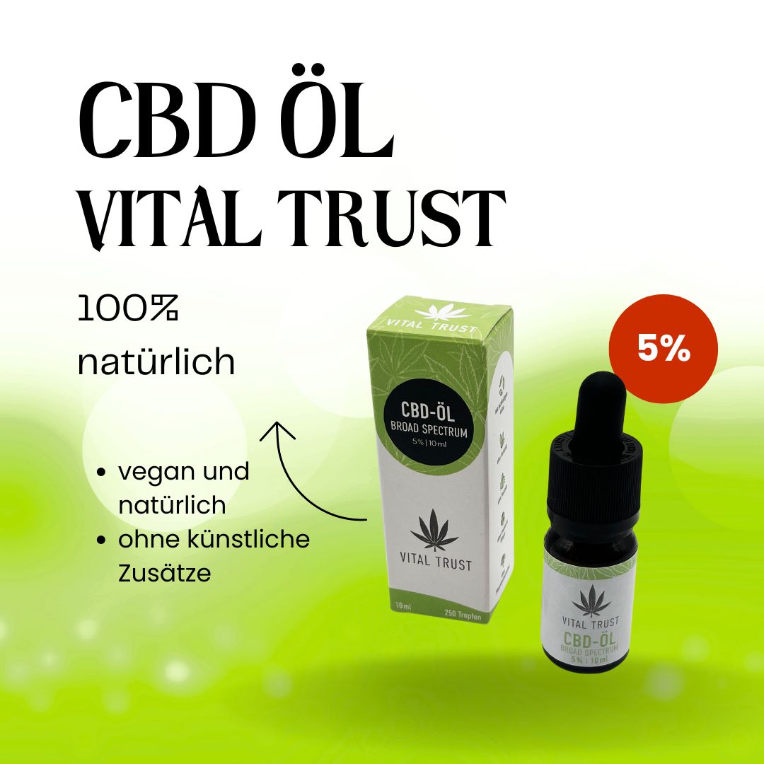 Vital Trust CBD Oil Broad Spectrum Premium 5% - 10ml