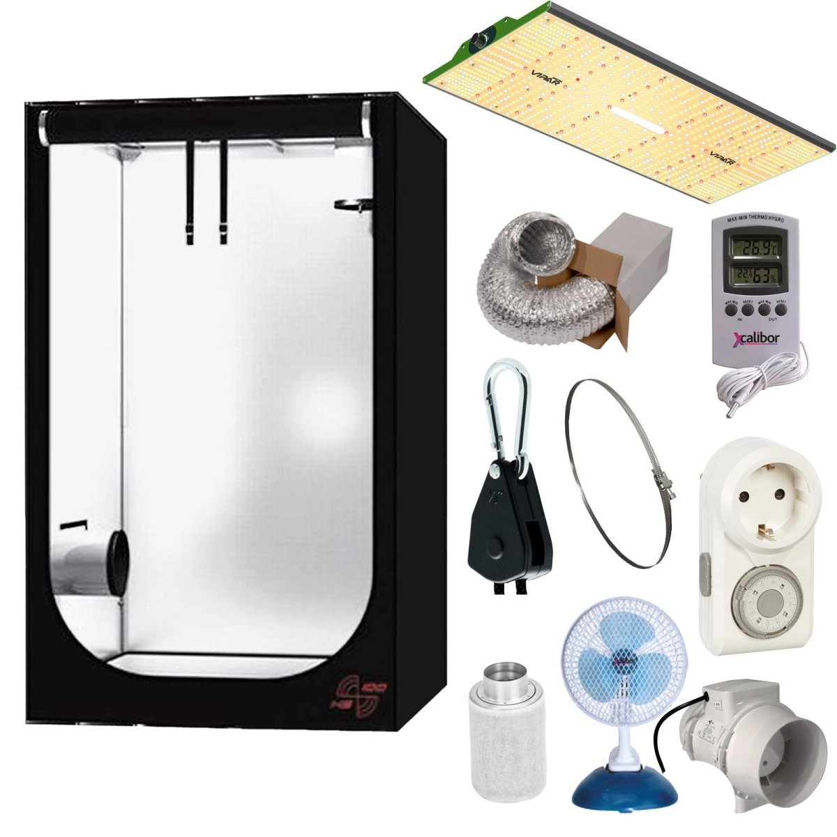 Complete set 120x120x200cm including Viparspectra P2000 (250W)