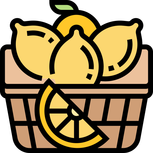 Icon Zitrusfrüchte im Korb