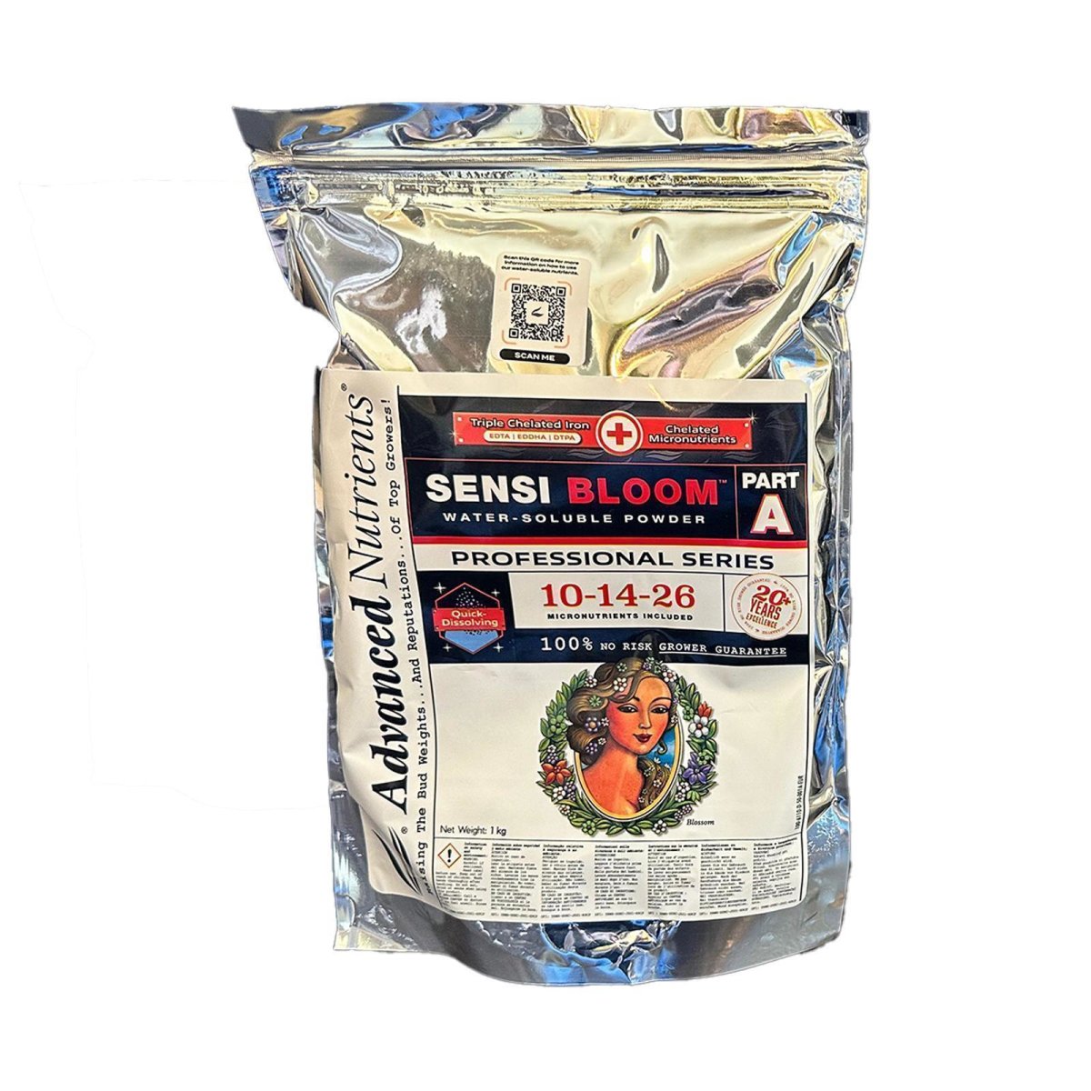Advanced Nutrients Sensi Bloom Professional, water-soluble powder, Part A and B, 1 kg each