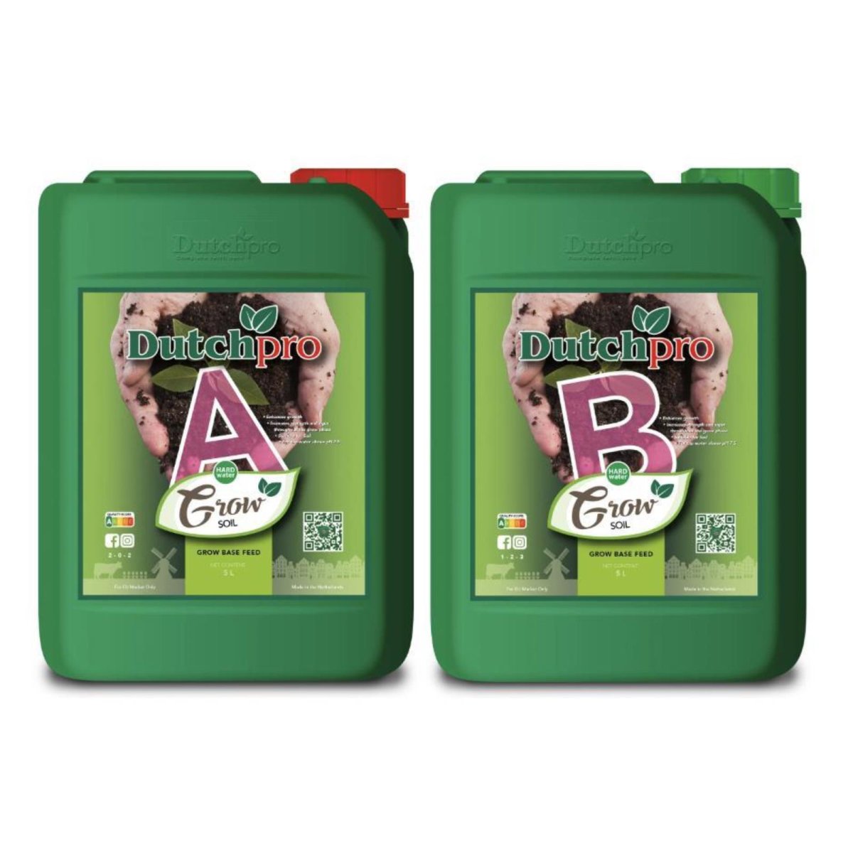 Dutchpro Grow A+B soil soft water 5 liters each