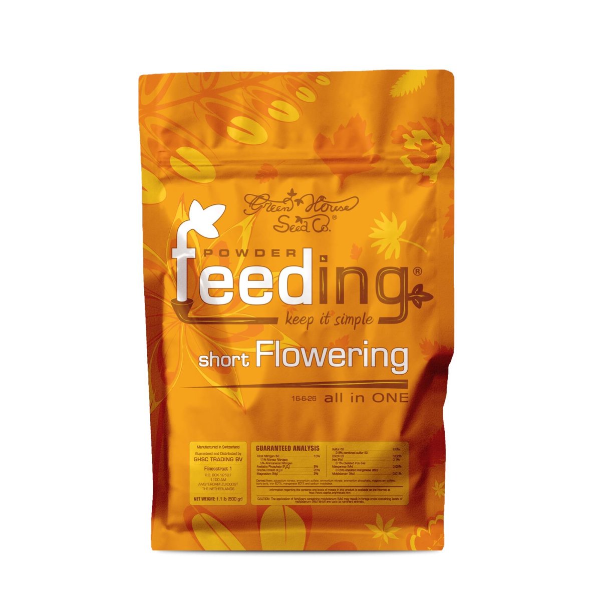 Green House Powder Feeding short Flowering