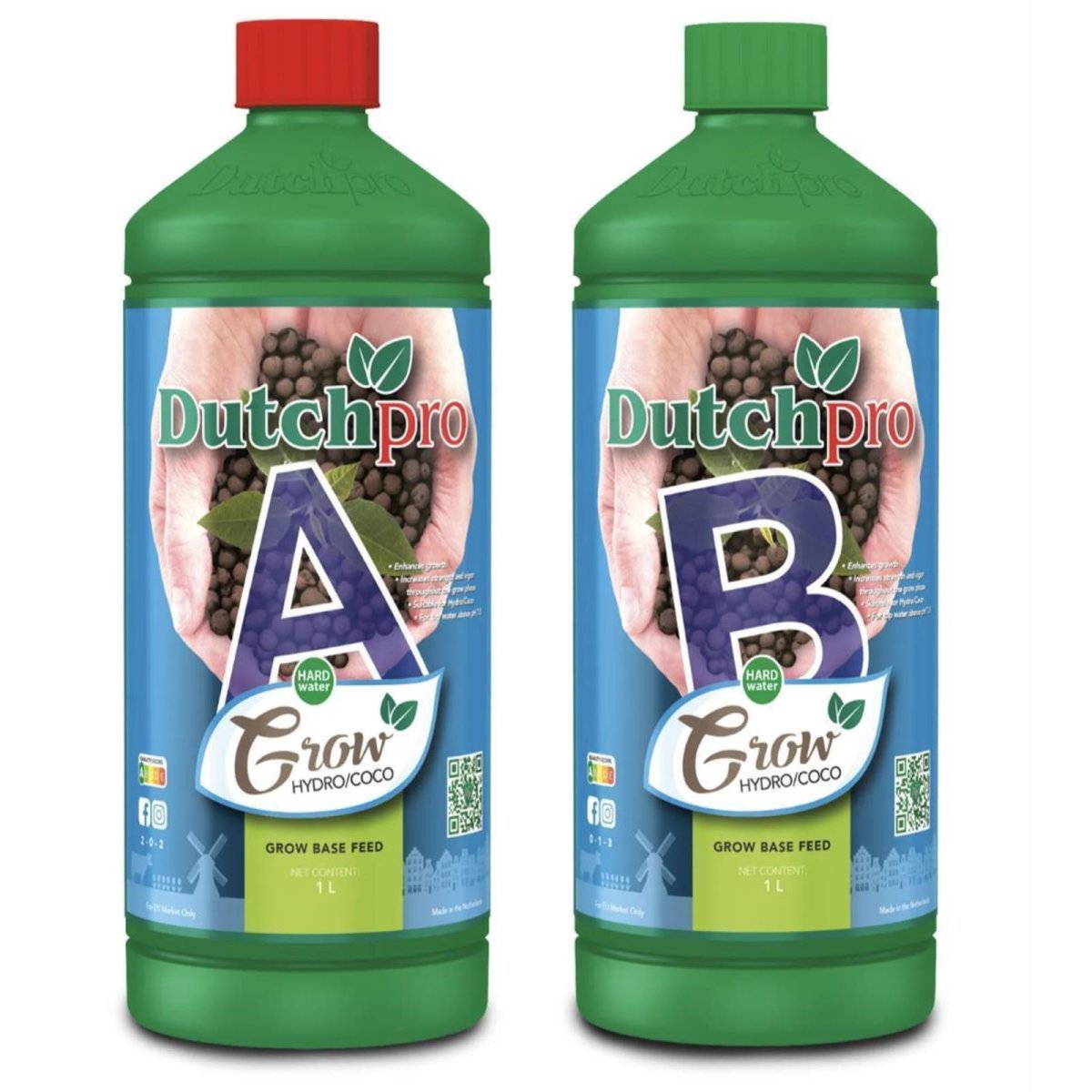 Dutchpro Grow A+B Hydro/Coco hartes Wasser je 1 Liter