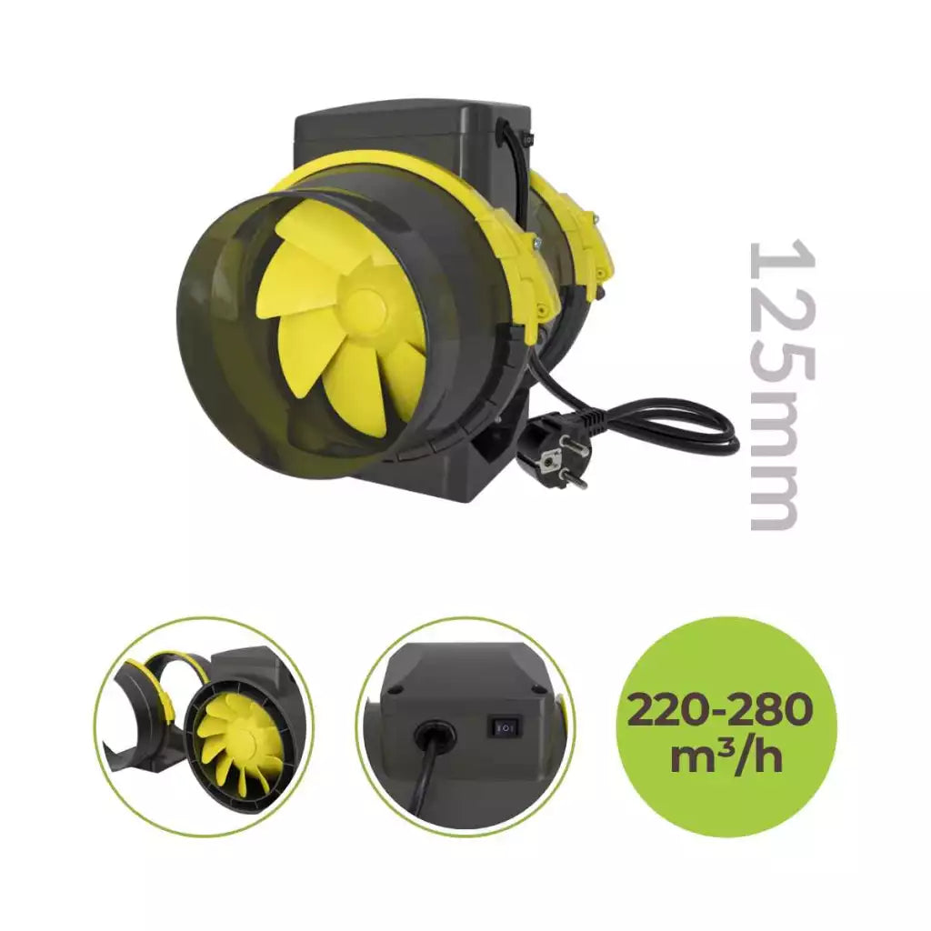 Lüfter Ø125mm 280 m³/h 2-stufig PROFAN TT Garden Highpro