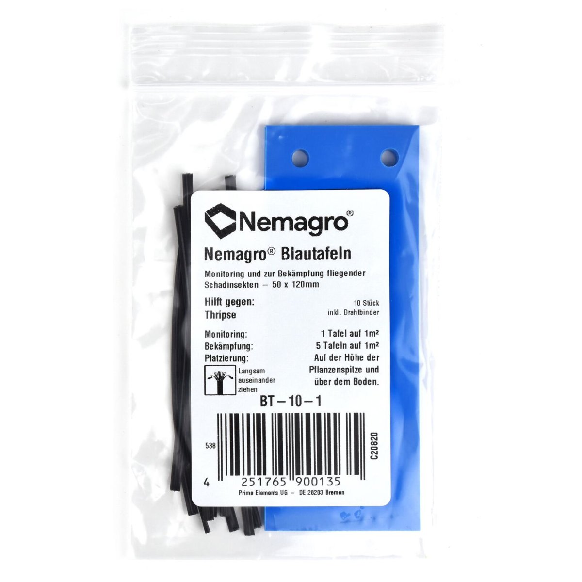 Nemagro - Gelbtafeln oder Blautafeln (10 Tafeln pro Packung) 50 Stück Blautafeln