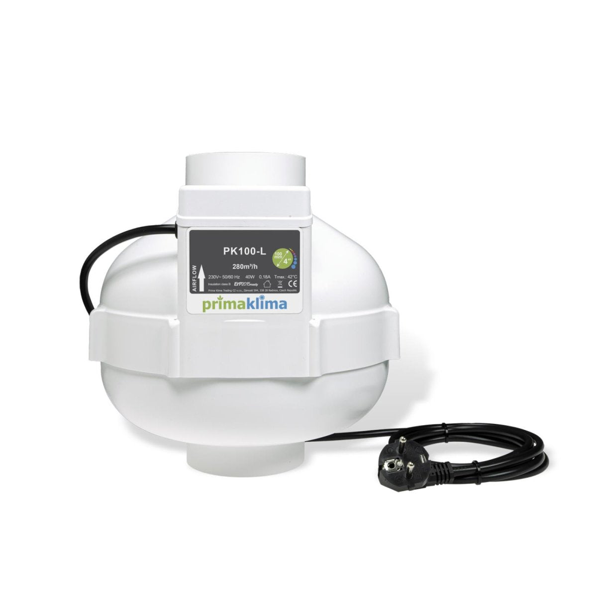 PrimaKlima PK100-L AC 280 m3/h 100 mm