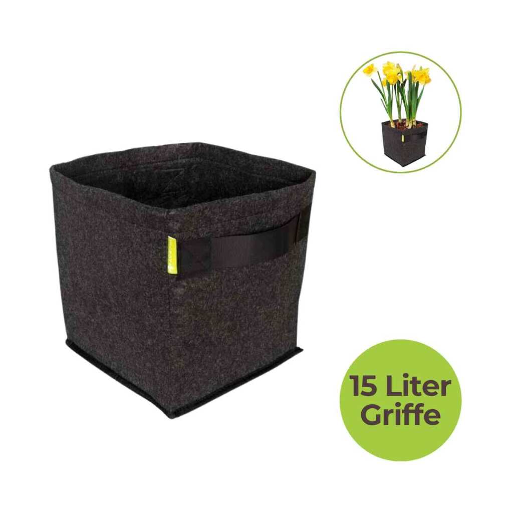 PROPOT fabric pots 1.5 - 50 L Garden Highpro - 15 L handles