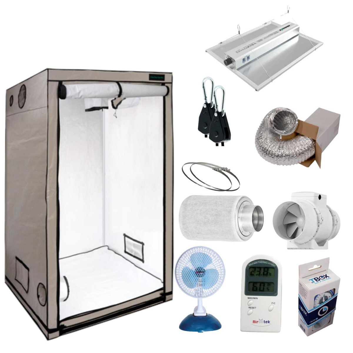 Growbox complete set Ferna 80x80x180cm incl. Nanolux LED (150W)
