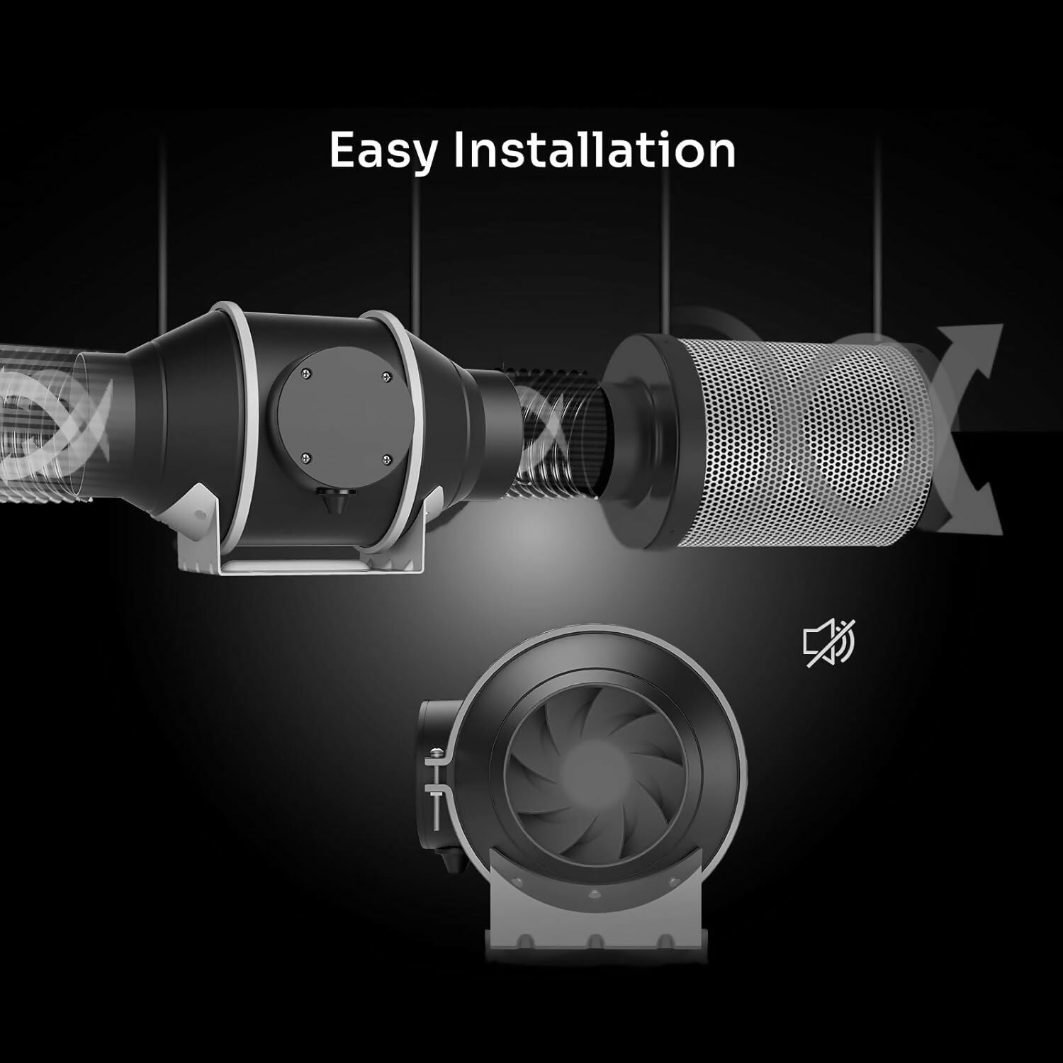 Kompakter ansteckbarer Treez Tools Ventilator für effiziente Luftzirkulation in Growzelten.