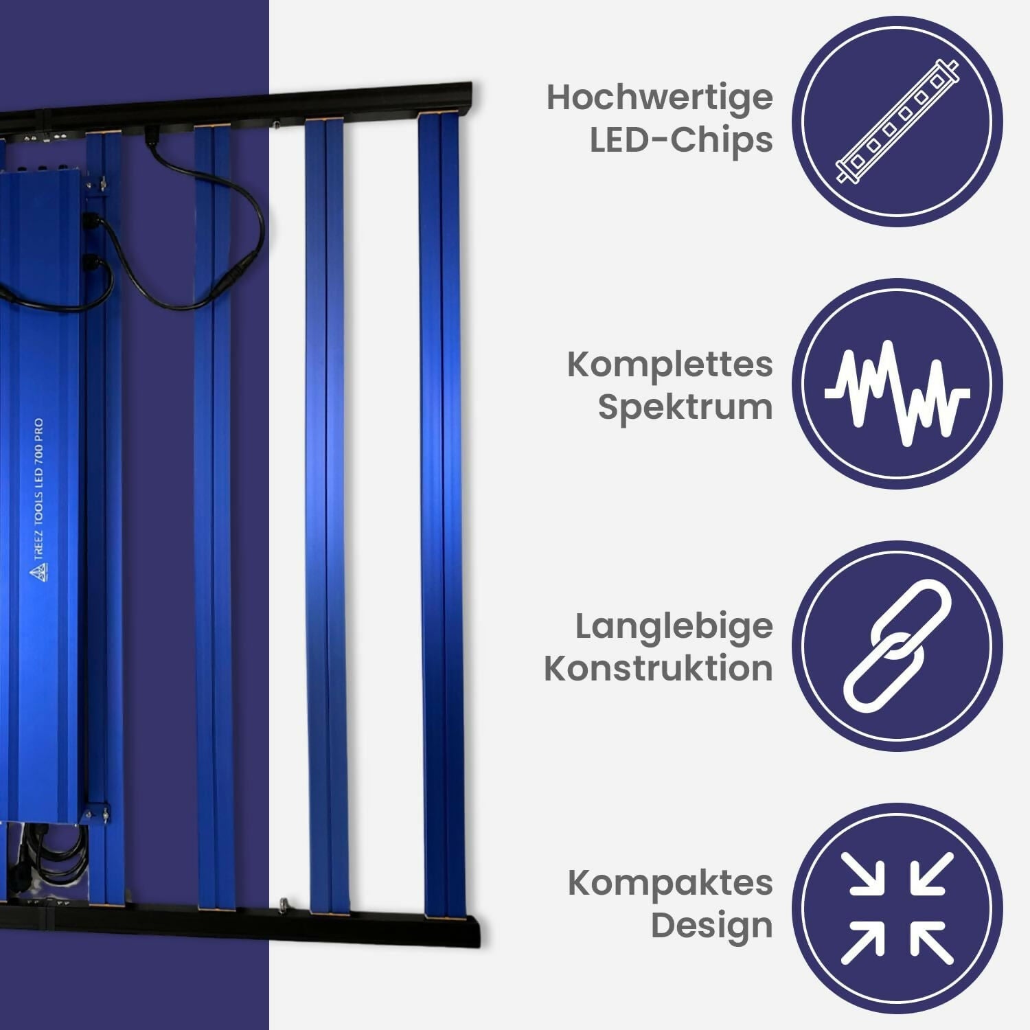 Treez Tools Grow Light LED 700 PRO - High Performance LED Growth Panel for Optimal Plant Growth - High Performance LED Panel - aboutweed