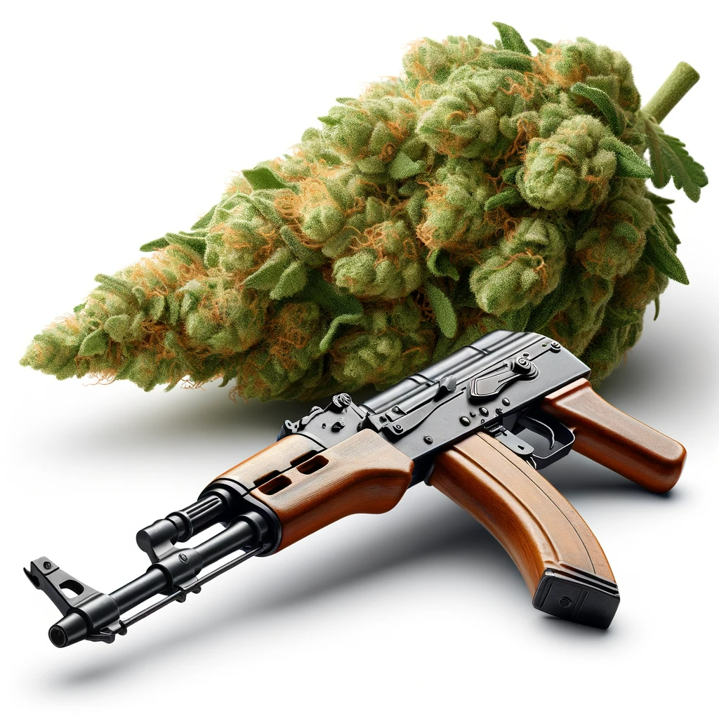 AK46 vor Cannabis Bud