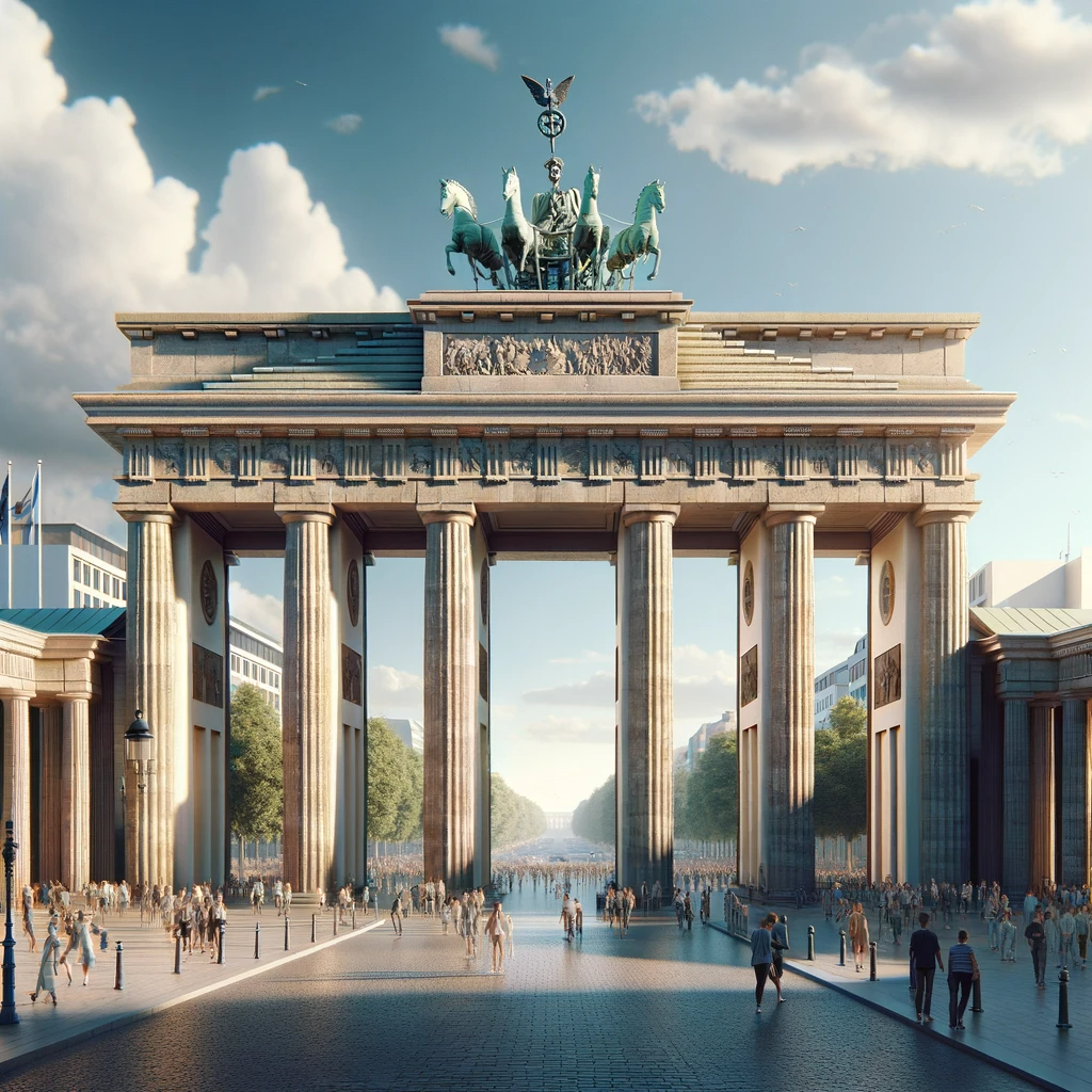 Berlin Brandenburger Tor und Menschen