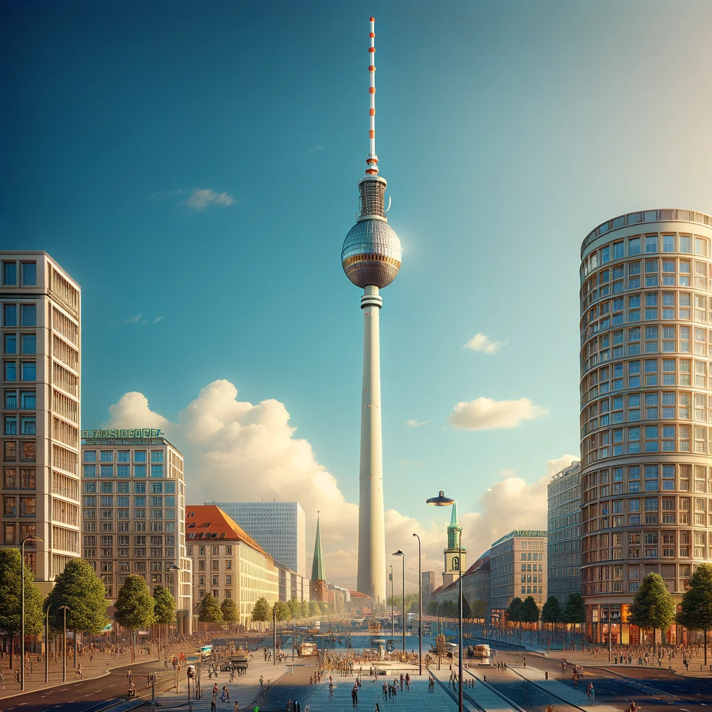 Berlin Fernsehturm und Gebauede