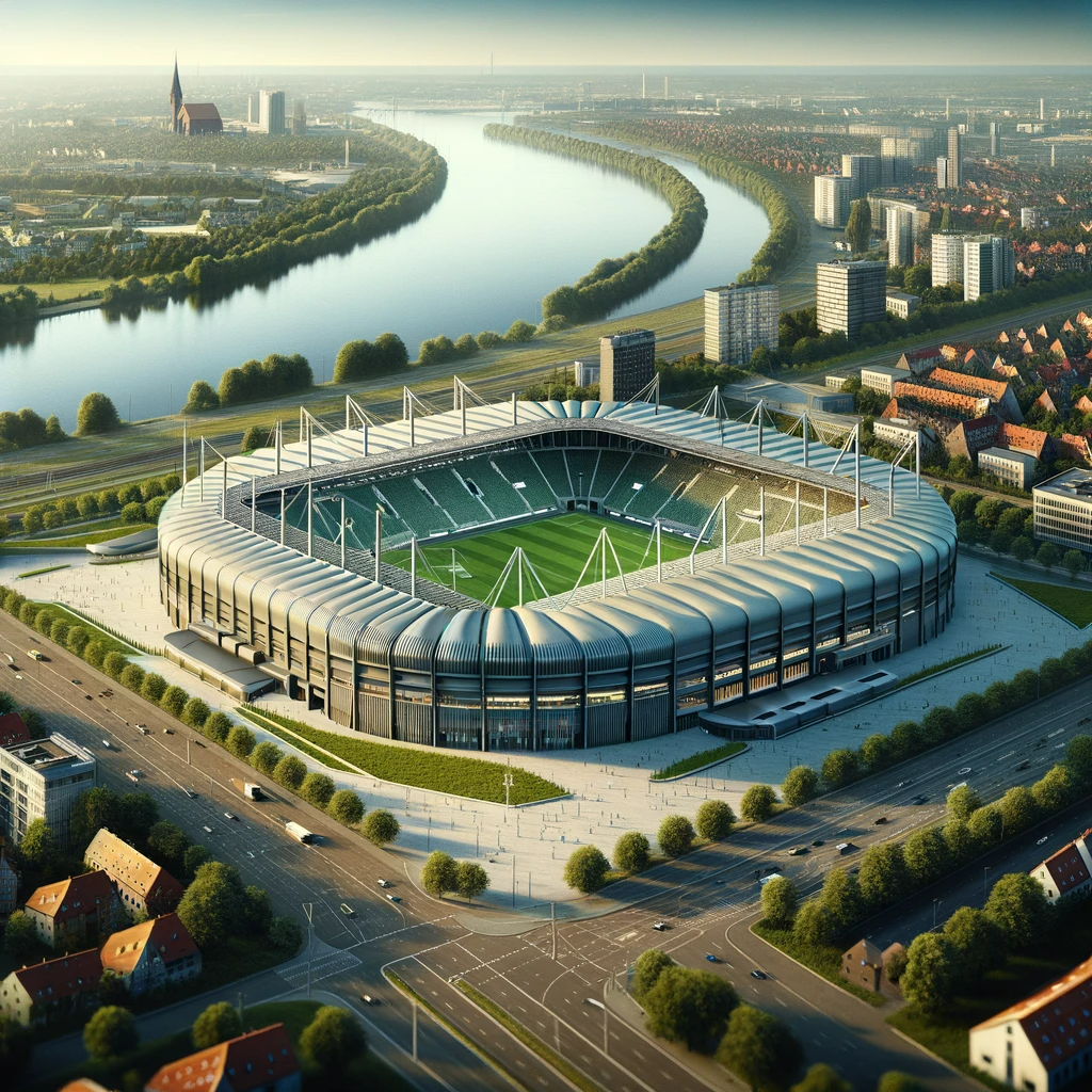Luftaufnahme des Weserstadions in Bremen
