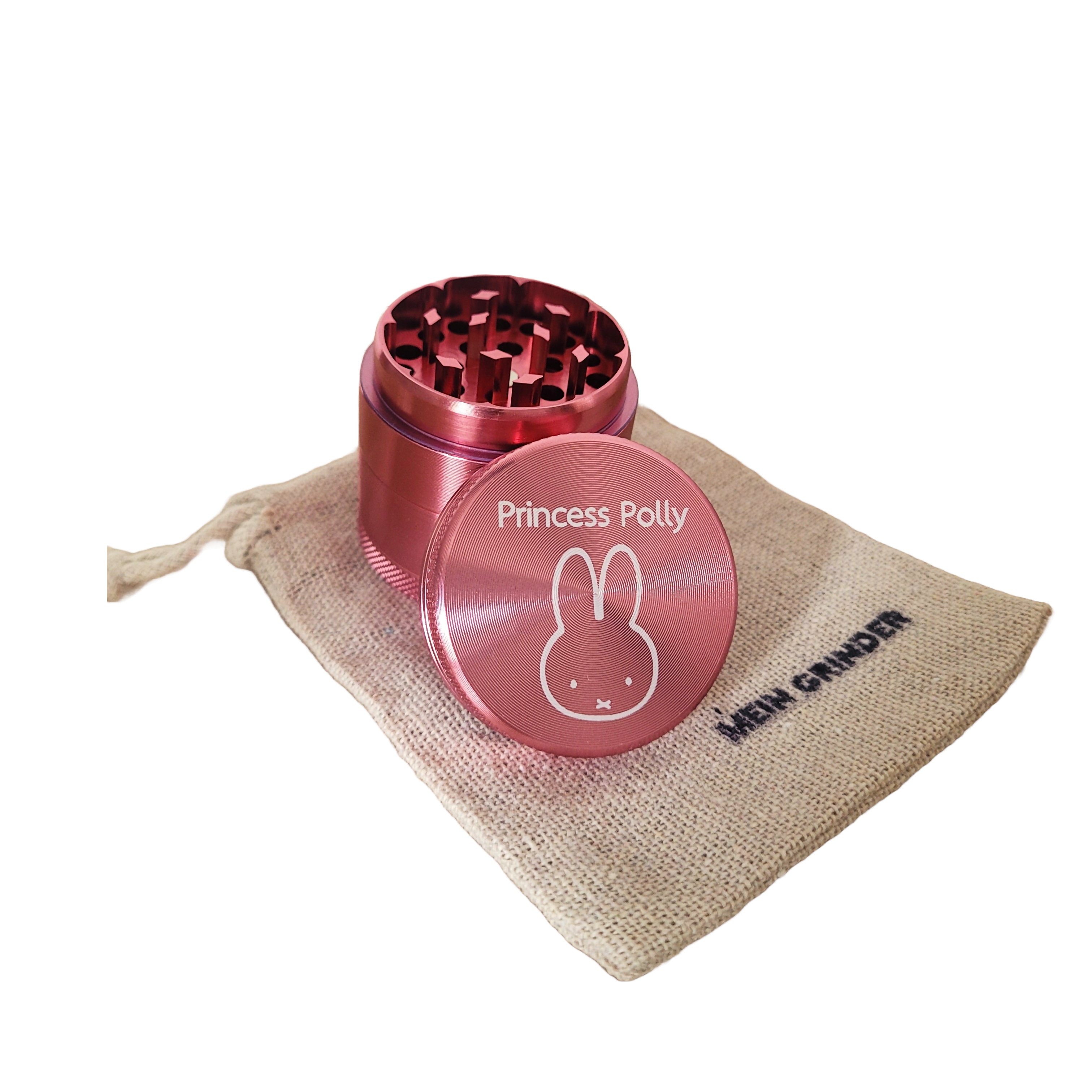 Grinder with engraving of your choice • Personalized with message, name or motif • Aluminium metal spice and herb mill