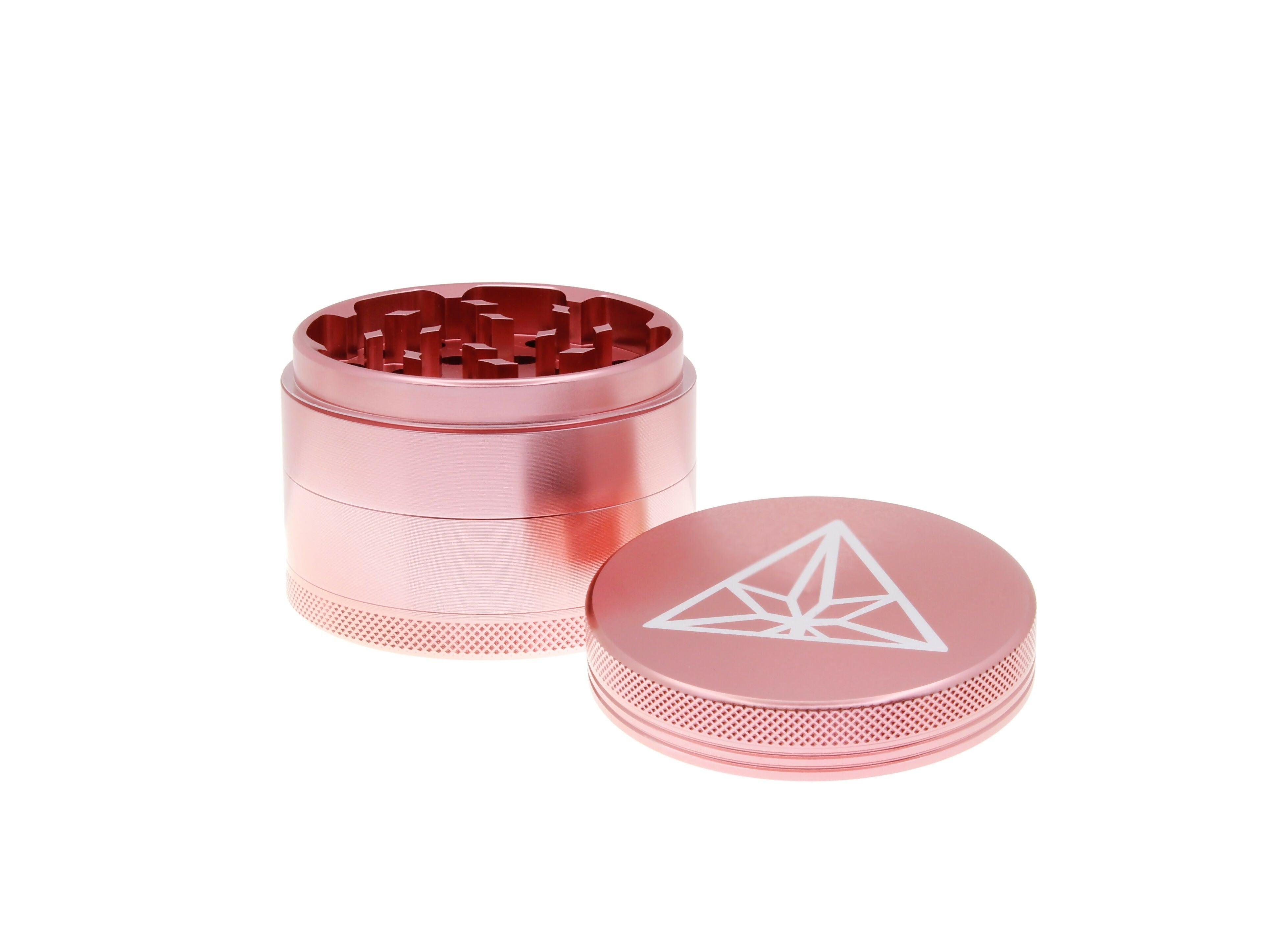 Treez Club 63mm Rose Premium Grinder: 4-piece Aluminium Herb Crusher - aboutweed