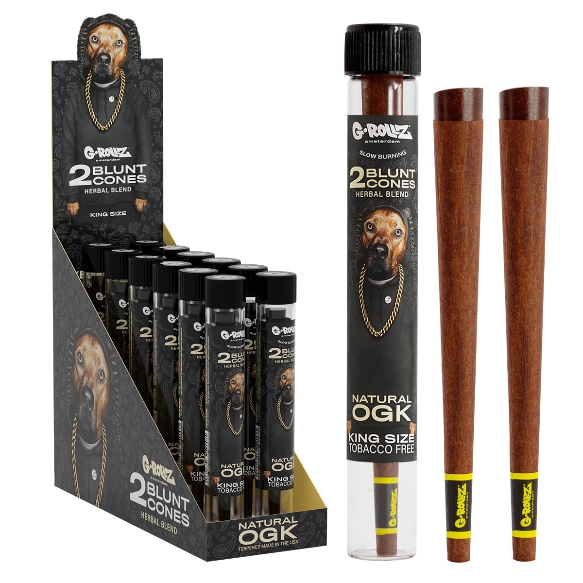 G-Rollz | Terpene Infused Kräuter Blunt Cones "Natural OGK"