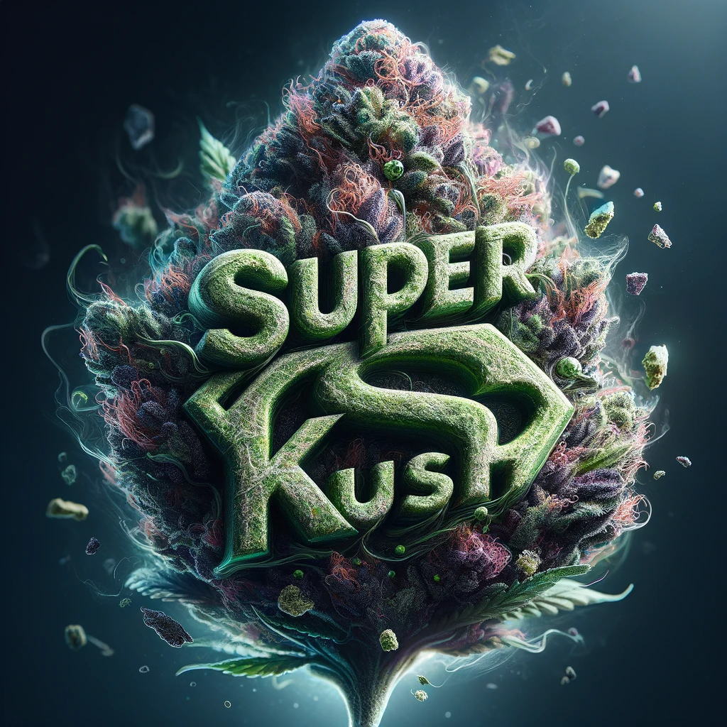 Vibrant Super Kush lila Cannabis Bud