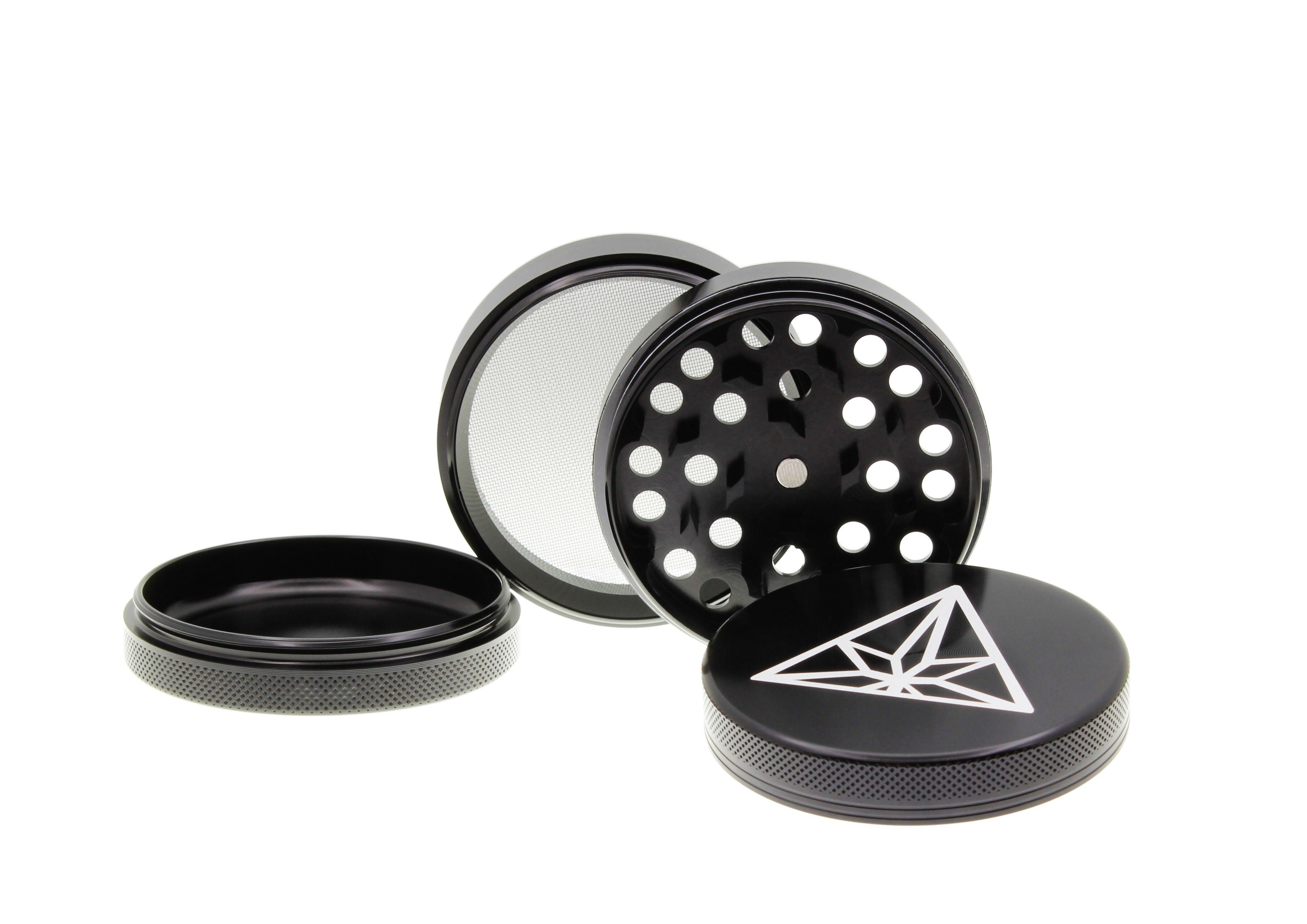 Treez Club 63mm Black Premium Grinder: 4-piece aluminum herb crusher