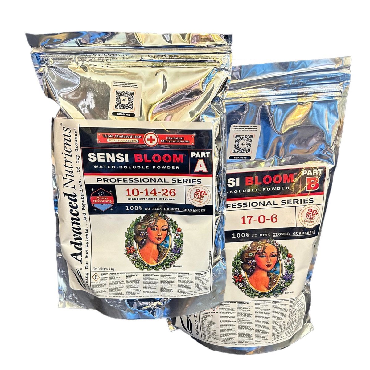 Advanced Nutrients Sensi Bloom Professional, wasserlösliches Pulver, Part A und B, je 10 kg