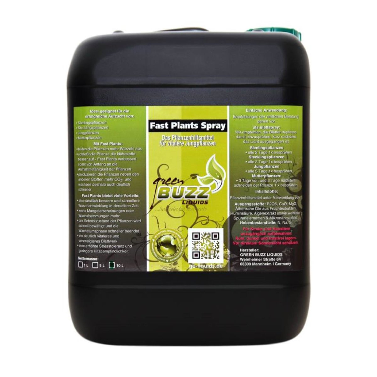 Green Buzz Liquids Fast Plant Spray 10 Liter