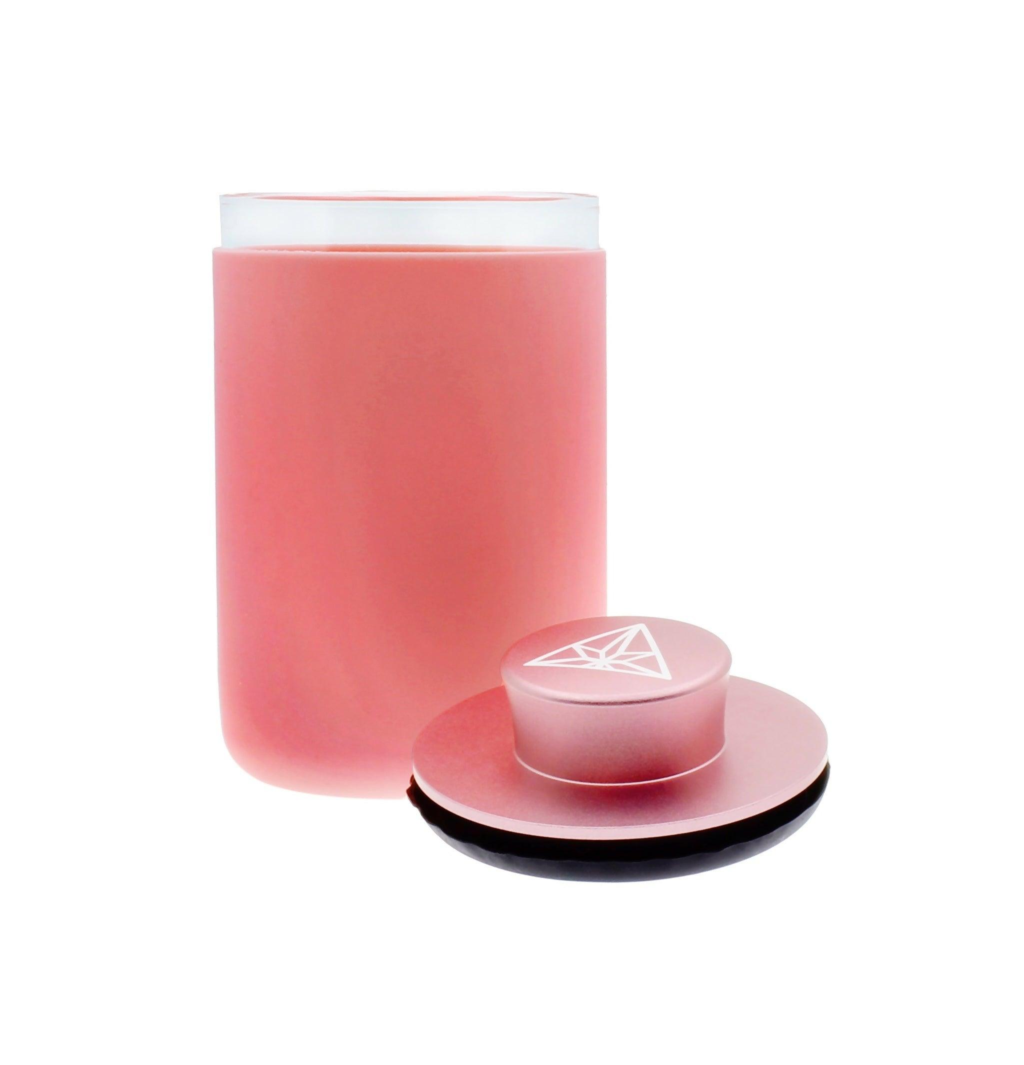 Treez Club Rose Stash Jar: Premium 10cm Glas Container with Aluminium Lid - Waterproof, Smellproof, and Ultra-Durable - aboutweed