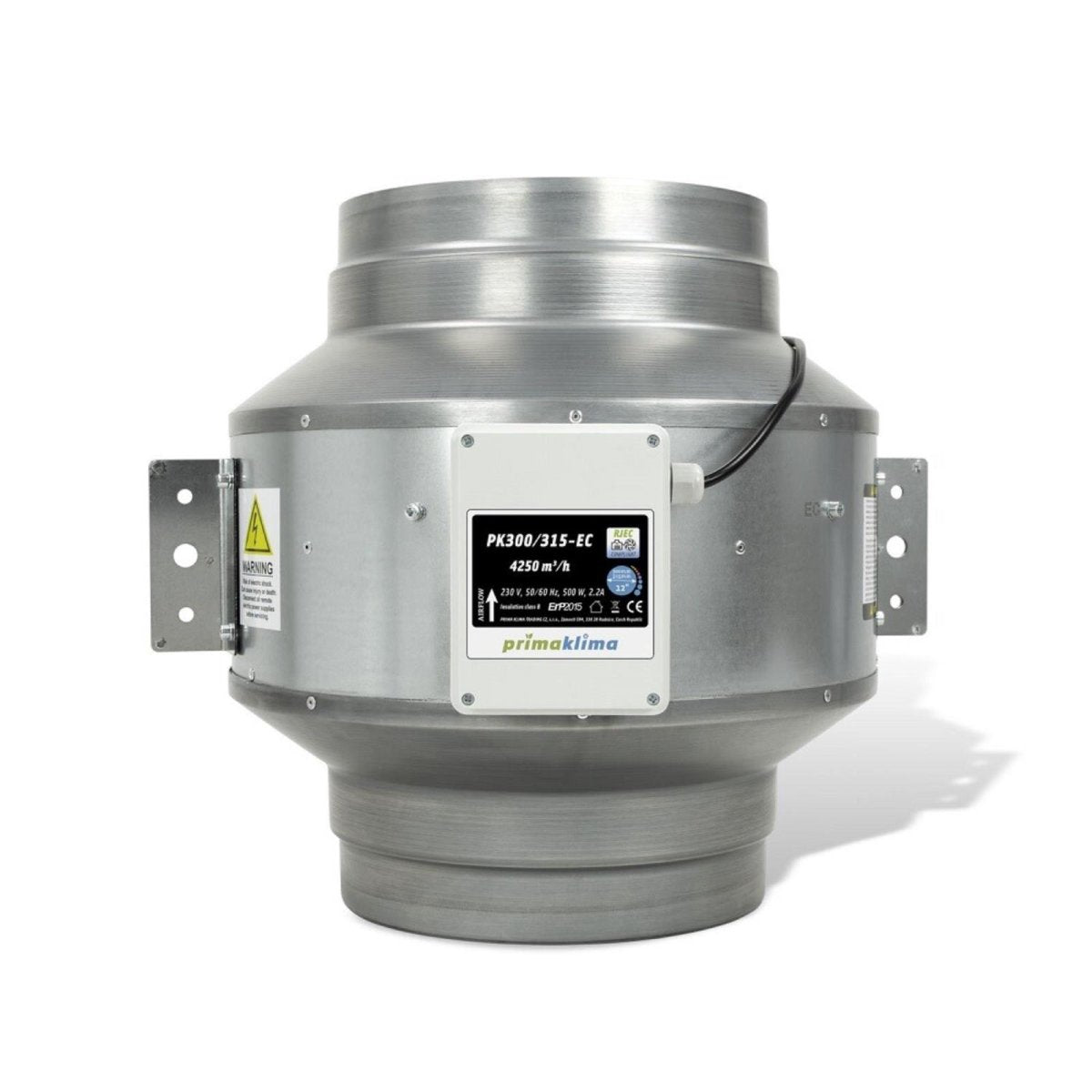 Prima Klima EC BlueLine Rohrventilator PK300-315mm 4250 m³/h RJEC